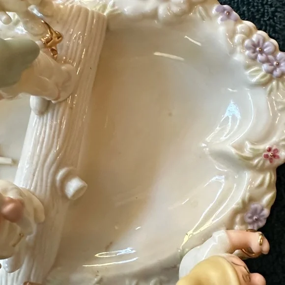 Vtg 2002 Lenox Disney Seven 7 Dwarfs Heigh Ho Candy Dish Fine China - Picture 8 of 13